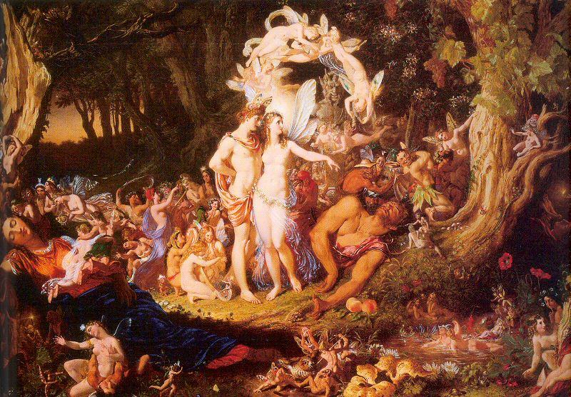 Paton, Sir Joseph Noel The Reconciliation of Oberon and Titania oil painting picture